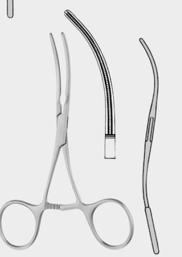 Атравматичний затискач ДЕБЕЙКІ (DEBAKEY), 12,0 см (cm), вигнутий S-подібно